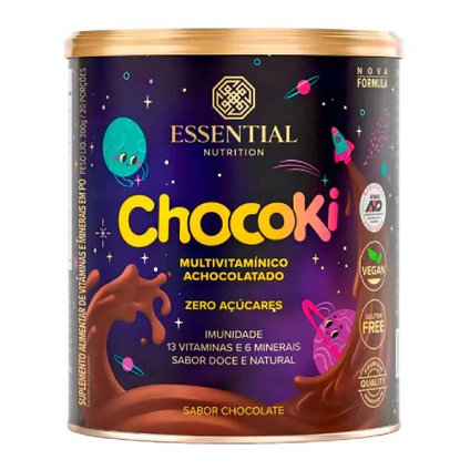MULTIVITAMÍNICO ACHOCOLATADO CHOCOKI ESSENTIAL NUTRITION CHOCOLATE 300G