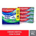 KIT CREME DENTAL COLGATE TRIPLA AÇÃO MENTA ORIGINAL 4 UNIDADES DE 90G