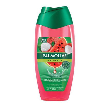 SABONETE LÍQUIDO CORPORAL PALMOLIVE NATURALS HIDRATAÇÃO REFRESCANTE MELANCIA E LICHIA 250ML