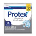 KIT SABONETE EM BARRA PROTEX LIMPEZA PROFUNDA 3 UNIDADES 85G CADA