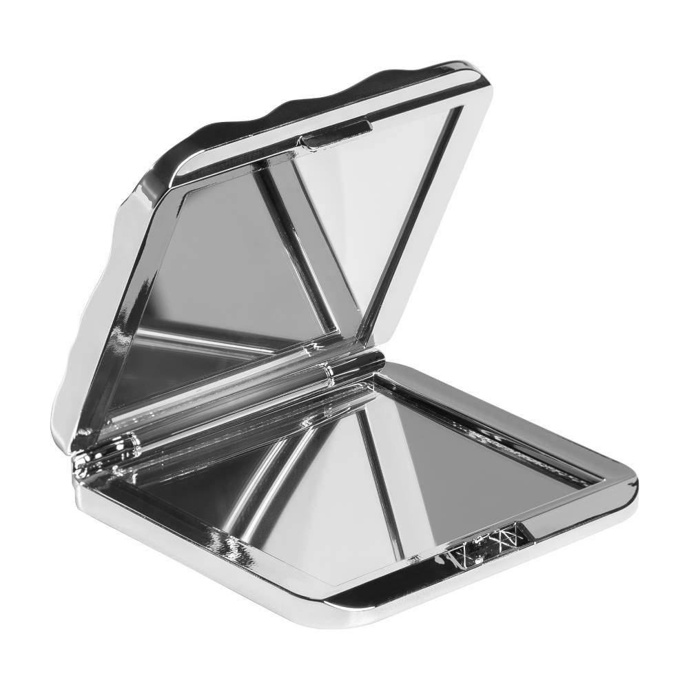 Espelho De Bolsa Metal Bold Panvel Cor Prata