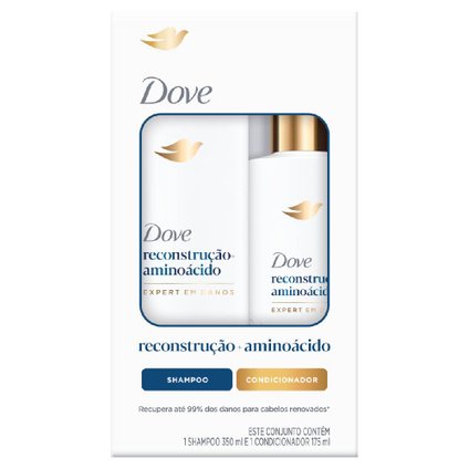 KIT DOVE RECONSTRUÇÃO SHAMPOO 350ML + CONDICIONADOR 175ML