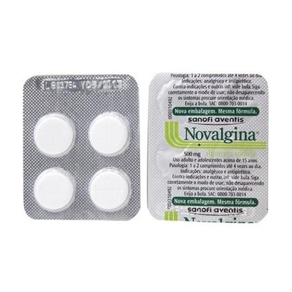 NOVALGINA 500MG 4 COMPRIMIDOS
