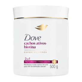 Máscara De Tratamento Capilar 2 Em 1 Dove Cachos Ativos + Biotina Expert Em Danos 500g