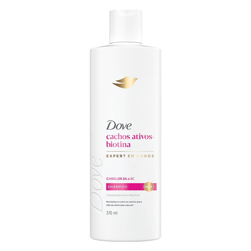 Shampoo Dove Cachos Ativos + Biotina Expert Em Danos 370ml