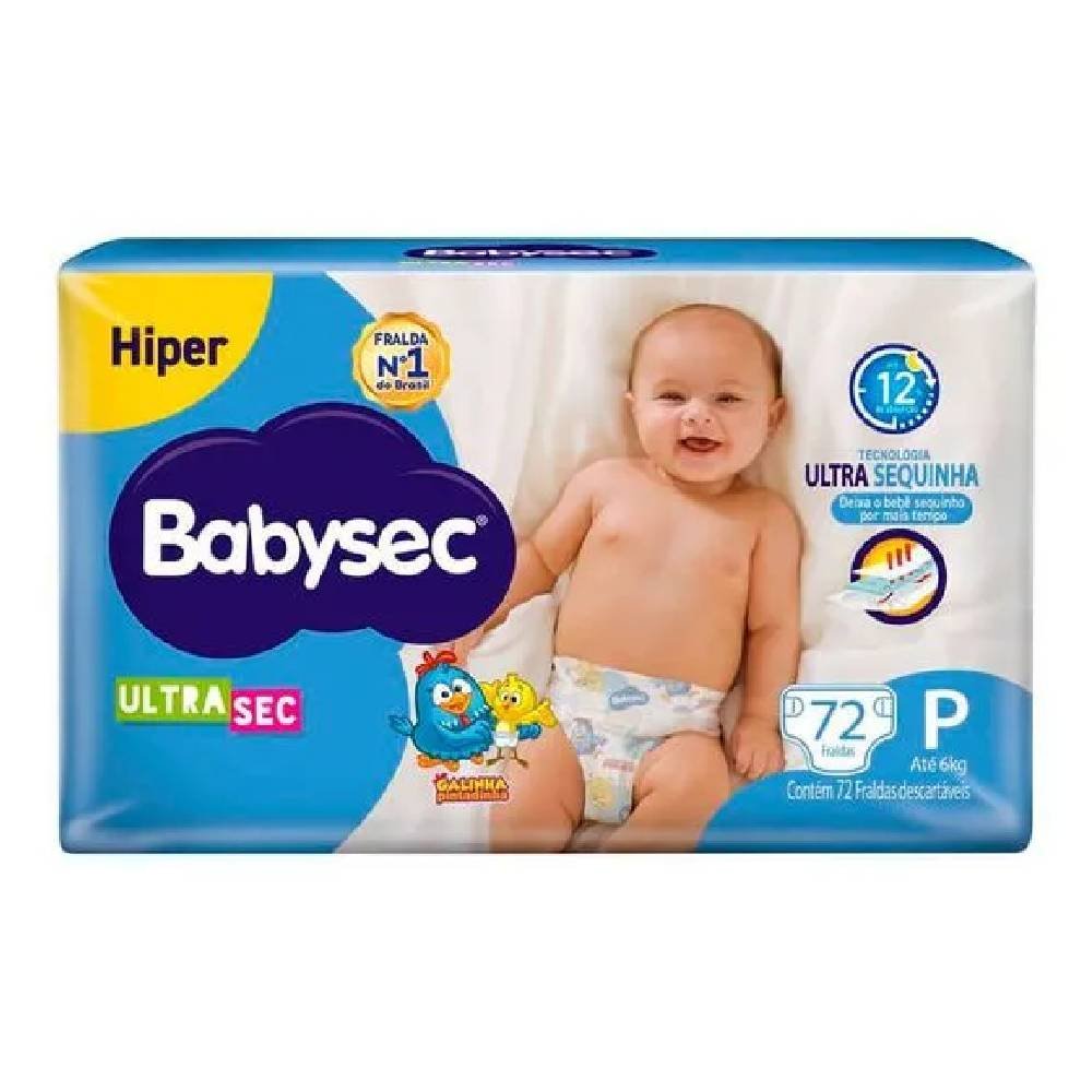 Fralda Babysec Ultra Sec Galinha Pintadinha Hiper P Com 72 Unidades