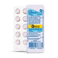 Acido Acetilsalicilico 100mg 10 Comprimidos Ems Genérico Avulso