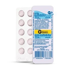 ÁCIDO ACETILSALICILICO 100MG 10 COMPRIMIDOS EMS GENÉRICO