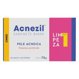 SABONETE EM BARRA FACIAL ACNEZIL PELE ACNEICA 70G