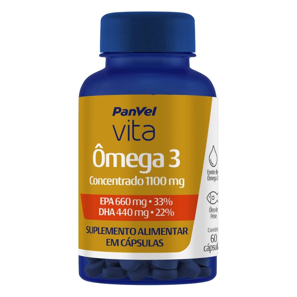 Suplemento Alimentar Ômega Concentrado Panvel Vita 60 Cápsulas
