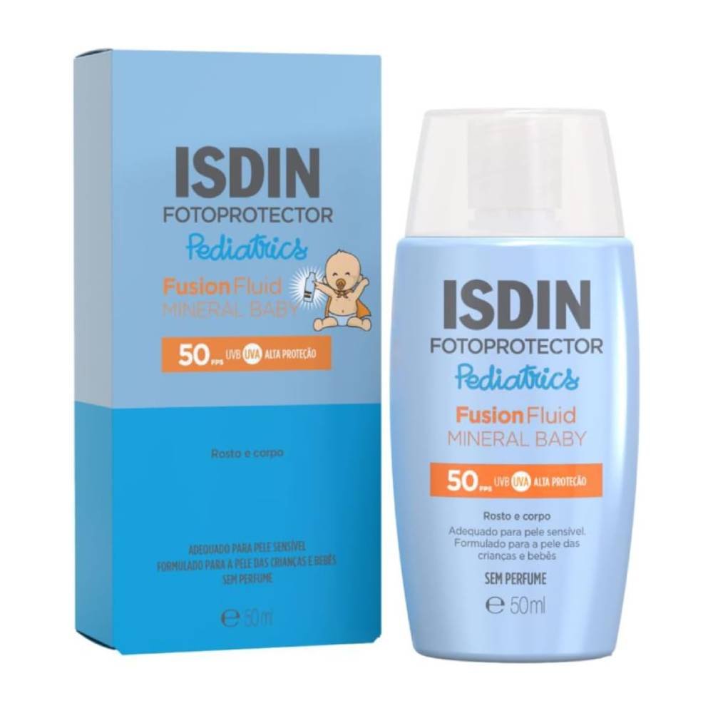 Protetor Solar Facial Isdin Pediatrics Fusion Fluid Mineral Baby Fps50 50ml