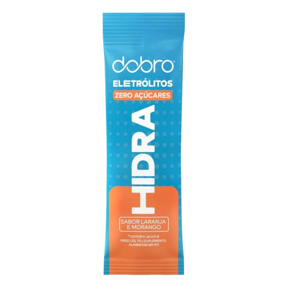 Suplemento Alimentar Dobro Hidra Eletrólitos Laranja E Morango 7g