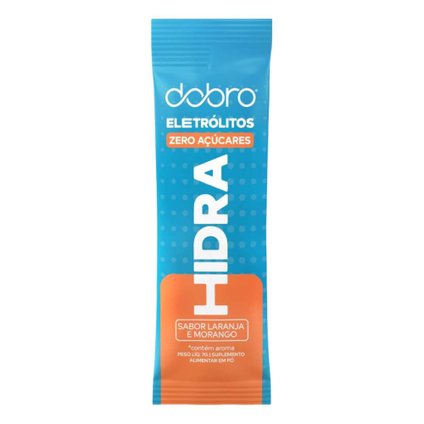 ELETRÓLITOS DOBRO HIDRA LARANJA E MORANGO 7G