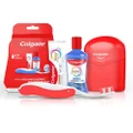 KIT VIAGEM COLGATE TOTAL MINT CREME DENTAL 30G + ENXAGUANTE BUCAL 60ML + ESCOVA DENTAL