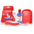KIT VIAGEM COLGATE TOTAL MINT CREME DENTAL 30G + ENXAGUANTE BUCAL 60ML + ESCOVA DENTAL