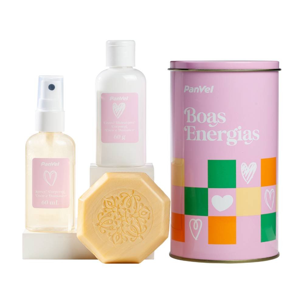 Kit Panvel Boas Energias Spray Corporal 60ml + Hidratante 60g + Sabonete 90g - Presente De Natal