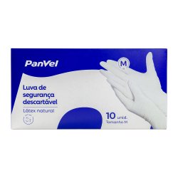 Luva Latex Panvel Tamanho M 10 Unidades