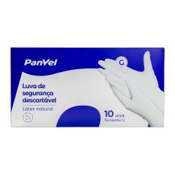 Luva Latex Panvel Tamanho G 10 Unidades