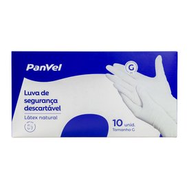 LUVA LATEX PANVEL TAMANHO G 10 UNIDADES