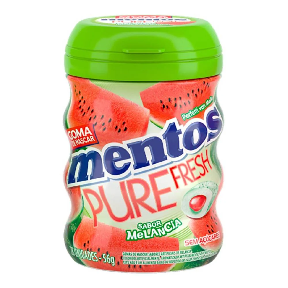 Goma De Mascar Mentos Pure Fresh Melancia 56g