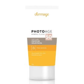 PROTETOR SOLAR FACIAL DERMAGE PHOTOAGE MINERAL FLUIDO COR CLARA FPS50 50G