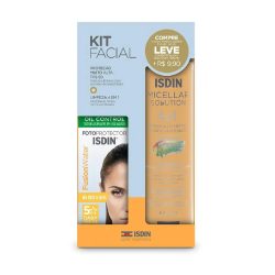 Kit Isdin Protetor Solar Facial Fusion Water Fps60 50ml + Água Micelar 400ml
