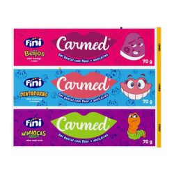 Kit Gel Dental Carmed Fini 3 Unidades De 70g Cada