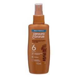 Bronzeador Spray Corporal Cenoura E Bronze Fluído Com Cor Fps6 110ml