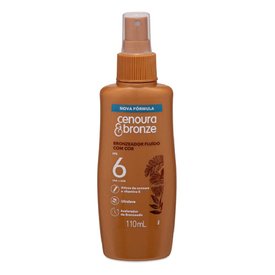 BRONZEADOR SPRAY CORPORAL CENOURA E BRONZE FLUÍDO COM COR FPS6 110ML