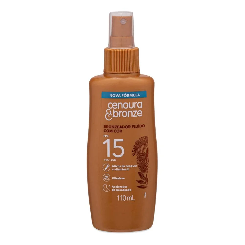 Bronzeador Corporal Cenoura E Bronze Com Cor Fps15 110ml