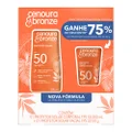 KIT PROTETOR SOLAR CENOURA E BRONZE PROTETOR SOLAR CORPORAL FPS50 200ML + PROTETOR FACIAL FPS50 50G
