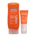 KIT PROTETOR SOLAR CENOURA E BRONZE PROTETOR SOLAR CORPORAL FPS50 200ML + PROTETOR FACIAL FPS50 50G