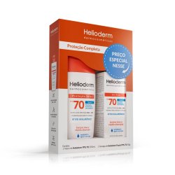 Kit Helioderm Protetor Solar Corporal Fps70 200ml + Protetor Solar Facial 50g