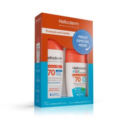 Kit Helioderm Protetor Solar Corporal Fps70 200ml + Protetor Solar Kids 120ml