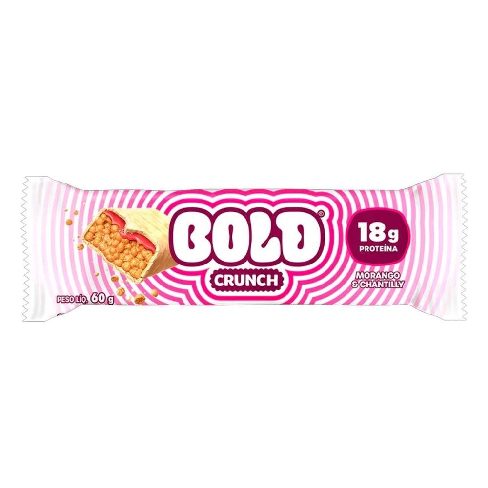 Barra De Proteína Bold Crunch Morango & Chantilly 60g