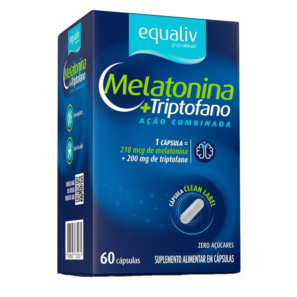 Melatonina + Triptofano Equaliv 60 Cápsulas