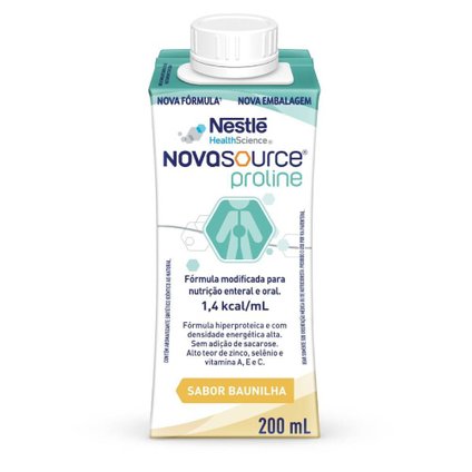 NUTRIÇÃO ENTERAL E ORAL NOVASOURCE PROLINE BAUNILHA 200ML
