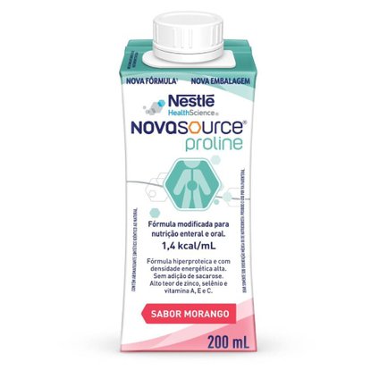 NUTRIÇÃO ENTERAL E ORAL NOVASOURCE PROLINE MORANGO 200ML