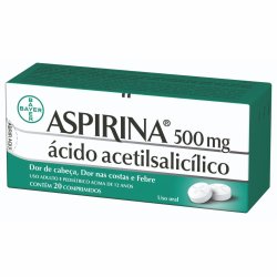 Analgésico Aspirina 500mg Bayer 20 Comprimidos