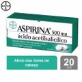 ANALGÉSICO ASPIRINA 500MG BAYER 20 COMPRIMIDOS