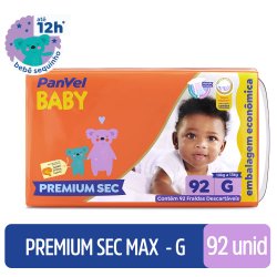 Fralda Panvel Baby Premium Sec Max G 92 Unidades