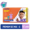 Kit Chá De Fralda Panvel Baby Premium Sec Max G 92 Unidades + Lenços Umedecidos Baby 140 Unidades