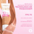 PROTETOR SOLAR FACIAL LORÉAL SOLAR EXPERTISE MAKE-UP 2.0 FPS70 30G
