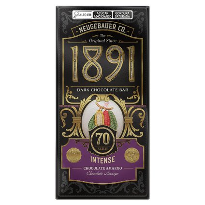 CHOCOLATE EM BARRA NEUGEBAUER 1891 70% CACAU INTENSE 45G