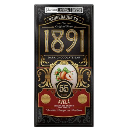 CHOCOLATE EM BARRA NEUGEBAUER 1891 55% CACAU AVELÃ 45G