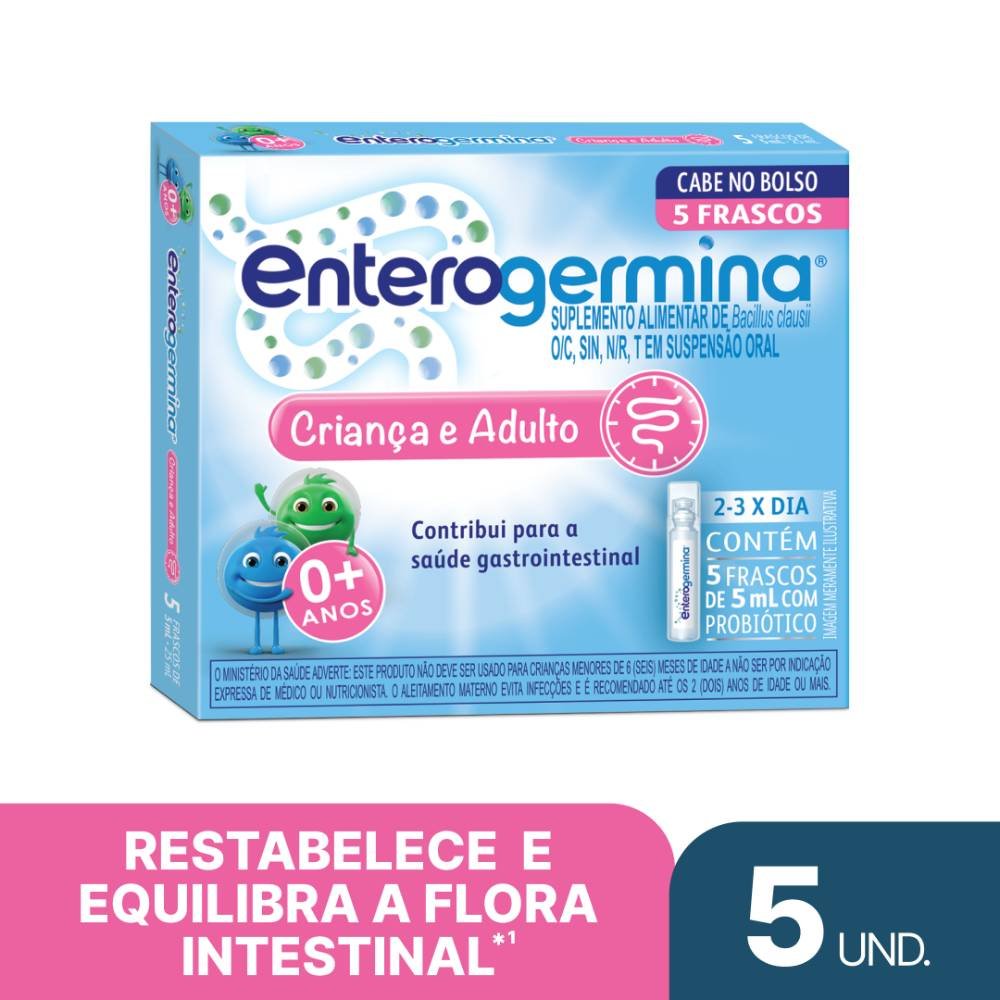 Probiótico Enterogermina 2b 5 Frascos De 5ml Cada