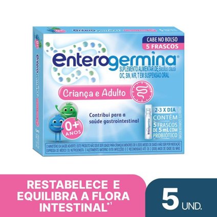 PROBIÓTICO ENTEROGERMINA 2B BCFU 5 FRASCOS DE 5ML CADA