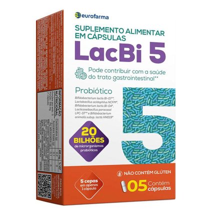 SUPLEMENTO ALIMENTAR LACBI 5 5 CÁPSULAS
