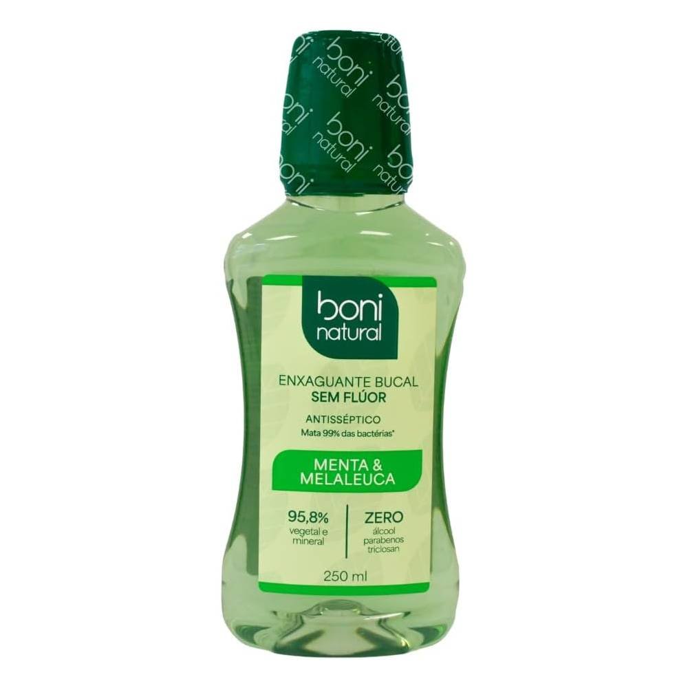 Enxaguatório Bucal Boni Natural Menta E Melaleuca 250ml