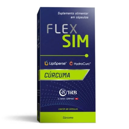 SUPLEMENTO ALIMENTAR FLEX SIM CÚRCUMA 30 CÁPSULAS